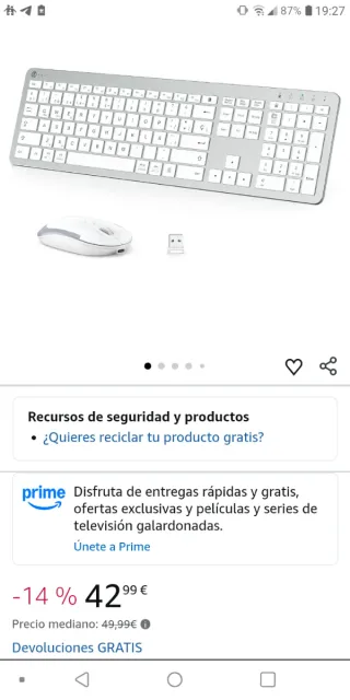 Teclado y Ratón Inalámbricos Clever
