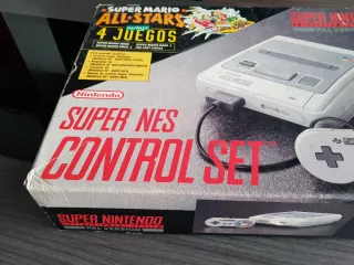 Caja Super Nintendo Consola Mario All Stars Pal