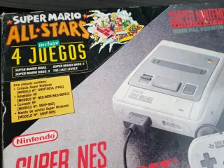 Caja Super Nintendo Consola Mario All Stars Pal