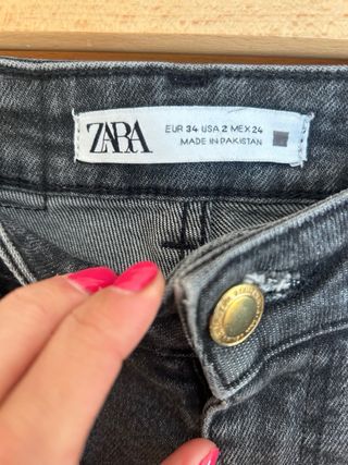 Jeans Zara Campana Negros Talla 34