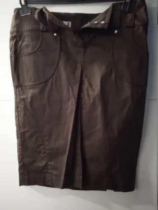 Falda Adolfo Domínguez Marrón Talla 38