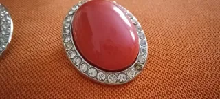 Orecchini clip corallo vintage