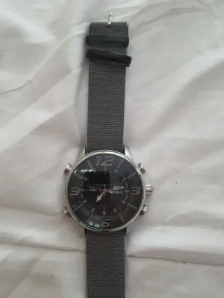 Reloj Marea Caballero Negro y Plateado