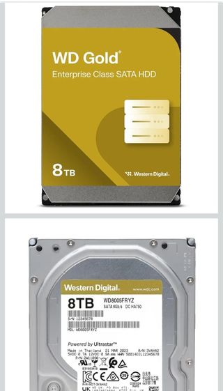 Disco duro WD Gold de 8TB, modelo WD8005FRYZ