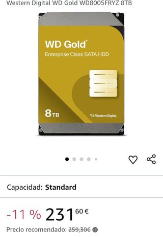Western Digital WD Gold 8TB WD8005FRYZ Disco duro