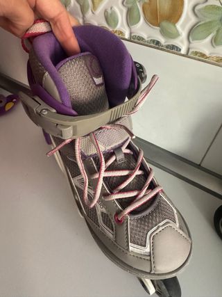 Patines en línea morados y grises extensibles35/38