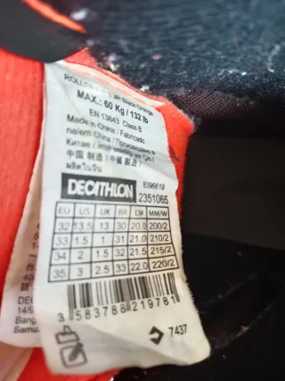 Patines en línea Oxelo negros y naranjas