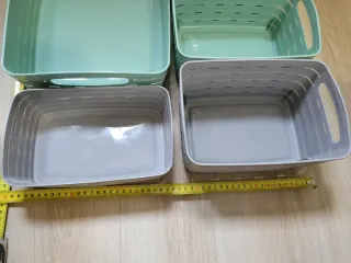 Pack 6 cajas de plástico, almacenaje