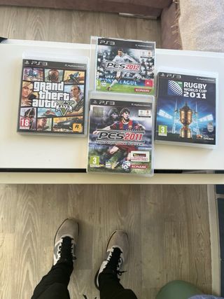 5 Juegos PS3: GTA V, PES 2012, 2009, Rugby WC 2011