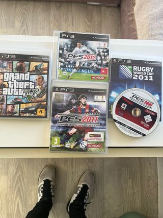 5 Juegos PS3: GTA V, PES 2012, 2009, Rugby WC 2011