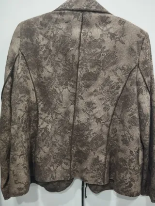 Blazer Punto Roma Talla 50 Marrón Estampado