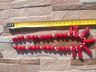 Collar Coral Barroco y Perlas