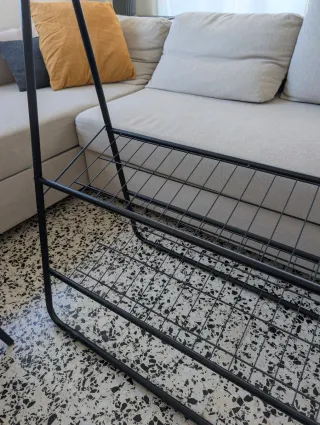 Perchero Zapatero Safra Metal Negro