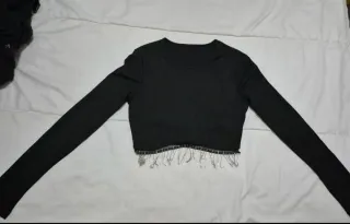 Top Crop Negro SHEIN