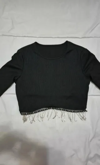 Top Crop Negro SHEIN