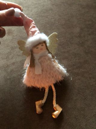 Angioletto decorativo shabby chic rosa oro