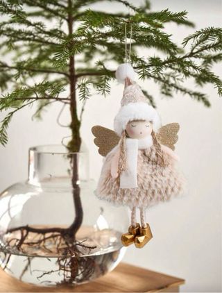 Angioletto decorativo shabby chic rosa oro