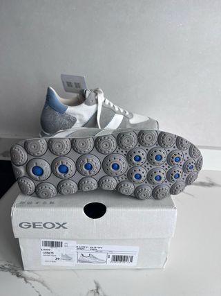 Zapatillas Geox Mujer Talla 39 Gris/Blanco