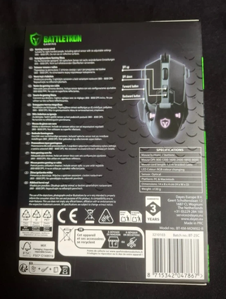 Ratón Gaming Battlettron Multicolor LED