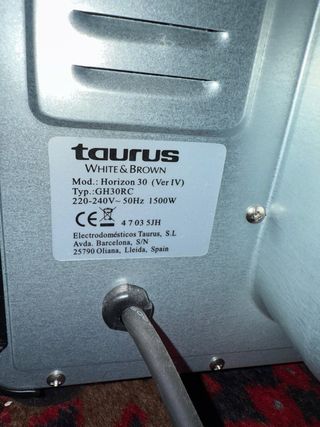 Horno Eléctrico Taurus