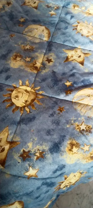 Colcha edredón infantil estrellas y soles 90 cm