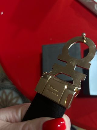 Cintura Uomo Salvatore Ferragamo Oro Nero