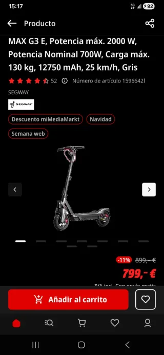 Segway Ninebot Max G3 E – 50 km hechos -Como nuevo