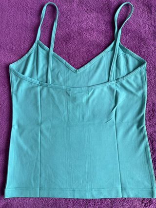 Mango Tops Cortos de Tirantes rosa y verde Talla S