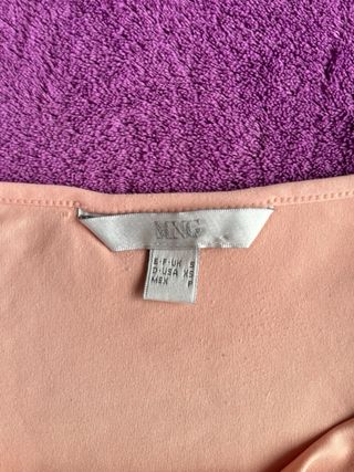 Mango Tops Cortos de Tirantes rosa y verde Talla S