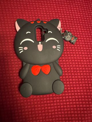 Funda Samsung J8 Gato Negro con Llavero