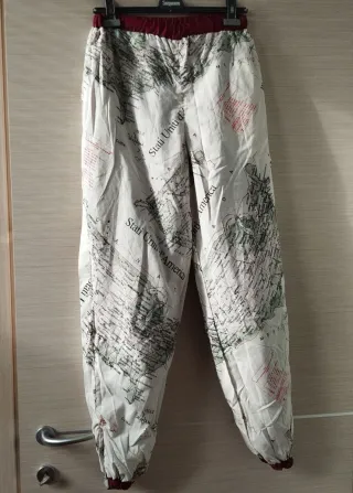 Pantaloni imbottiti impermeabili bordeaux