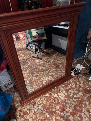 Espejo Madera Maciza Grande noble