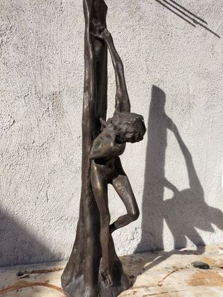 Scultura Cristo in bronzo E. Ricci h 60 cm