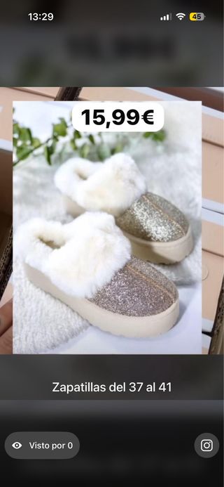 Zapatillas doradas y blancas talla 37-41