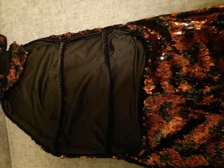 Vestido lentejuelas animal print. Nuevo