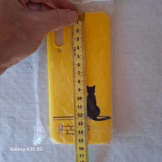 Funda Xiaomi Mi 9 Lite Amarilla Gato negro Nueva