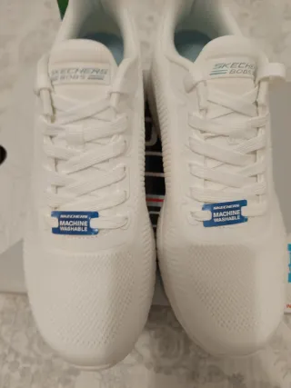 Zapatos Skechers Bobs Sport Memory Foam Blancos