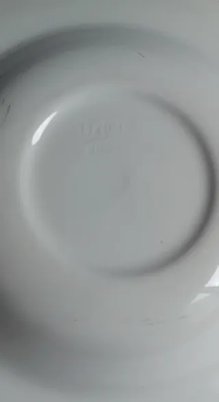 Plato Oxford con borde floral azul