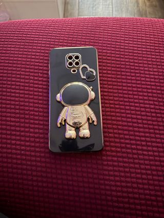 Funda Redmi 9A Astronauta Dorado Corazones