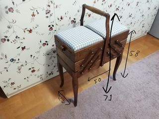 Costurero Francés Vintage Madera