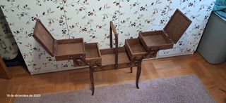 Costurero Francés Vintage Madera