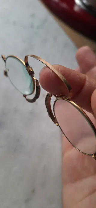 Occhiale da naso Pince Nez montatura metallo '800