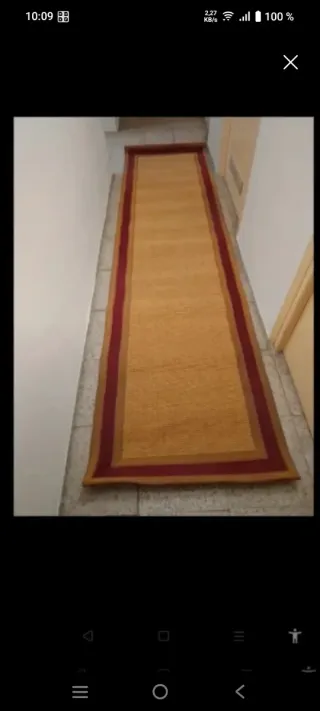 Alfombra de pasillo tela colorida