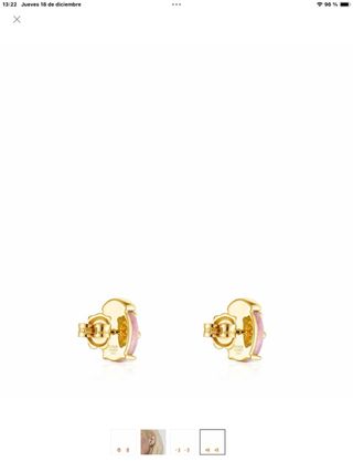 Conjunto Tous Pendientes y Colgante bañado oro