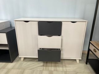 Cómoda/Aparador Blanco y Gris-envio gratis