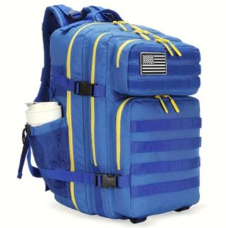 Mochila Táctica 50L Gym Senderismo Azul/Amarillo