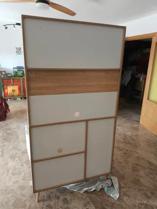 Mueble Alacena Blanco y Madera