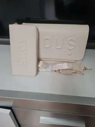 Bolso  Beige con Cartera a Juego