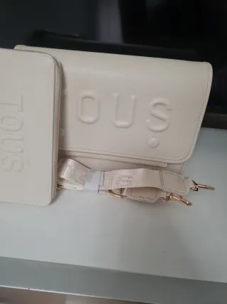 Bolso  Beige con Cartera a Juego