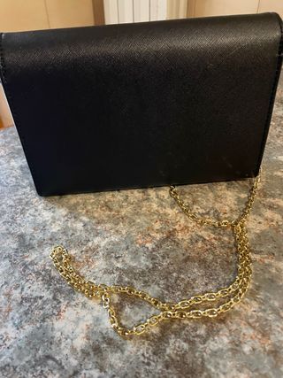 Borsa Love Moschino nera con cuore oro